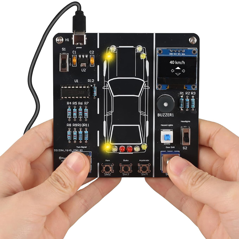 Diy Electronics Projects For Students - Kit Latihan Penyolderan Simulasi Berkendara Mobil