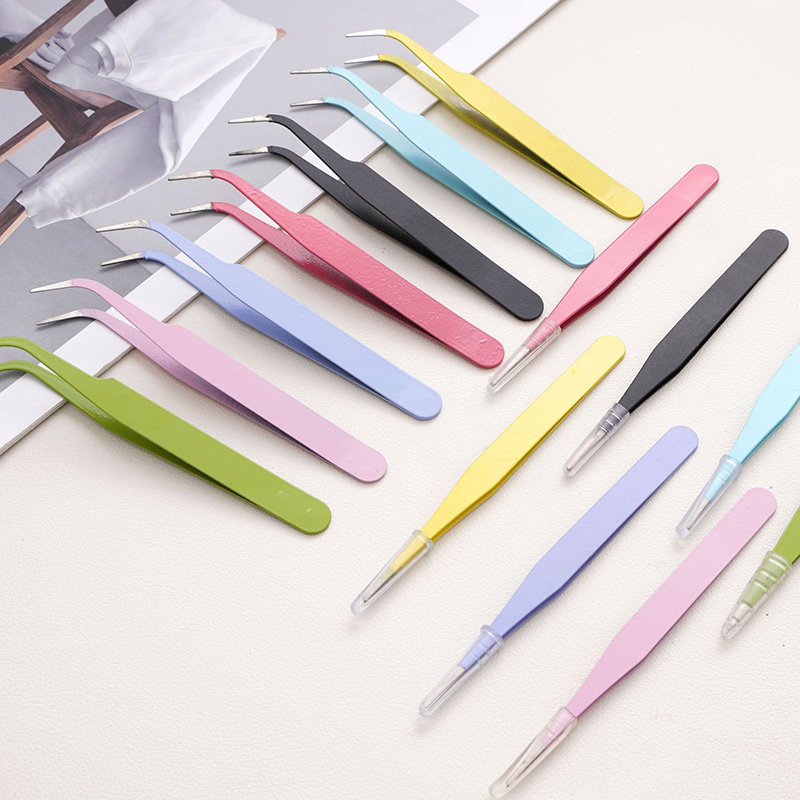 Diy Electronics Tools - 1 Buah Pinset Logam Warna-warni Multifungsi