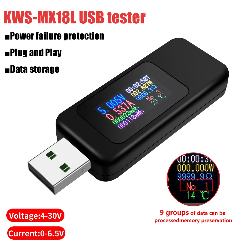 Logic Analyzer Usb - Pengukur voltase Digital, Amperimetro 10 in