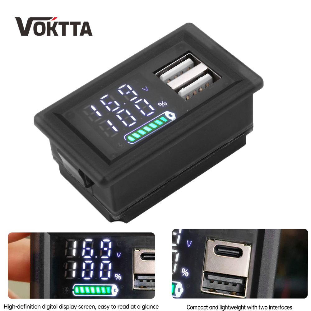 Logic Analyzer Usb - Indikator Tingkat Pengisian Baterai USB+Tipe-C/USB Ganda