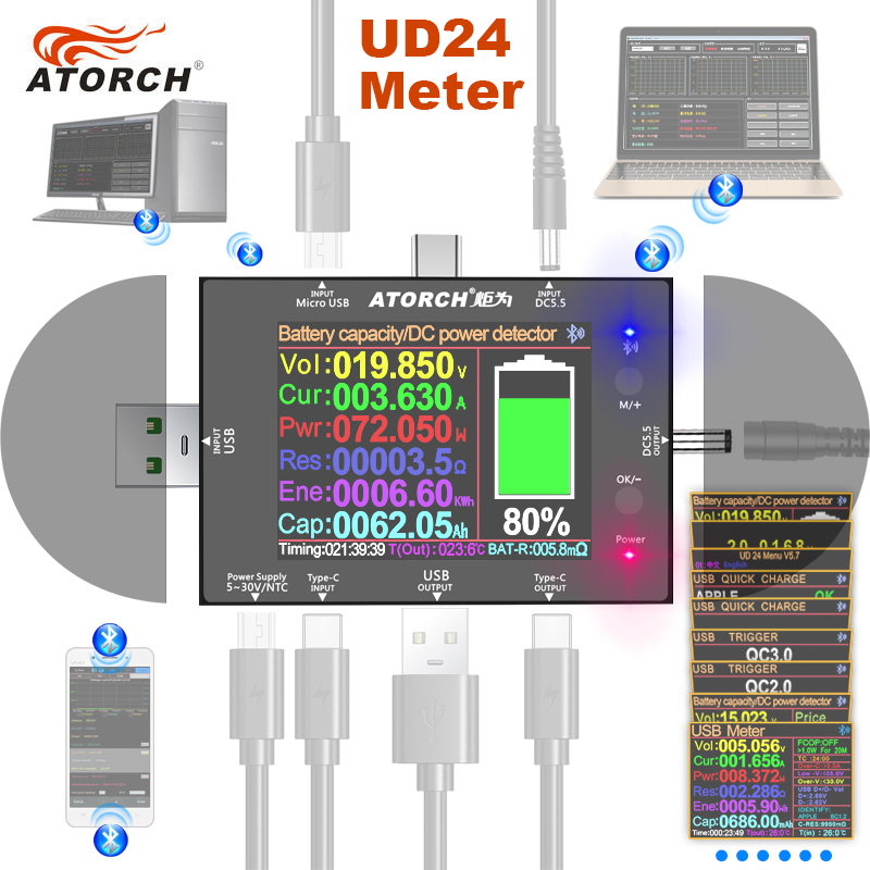 UD24 2.4'inch USB Tester DC5.5 - Logic Analyzer Usb ulasan dan harga