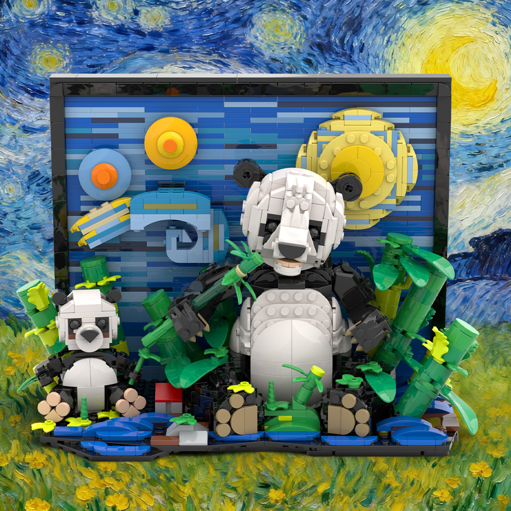 Gobricks MOC VanS Panda Blok B - Diy Electronics Art ulasan dan harga