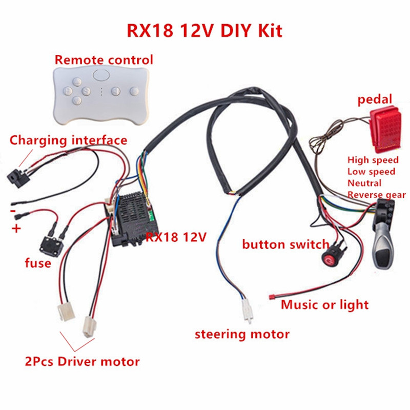 Mobil listrik anak DIY dimodif - Diy Electronics Button ulasan dan harga