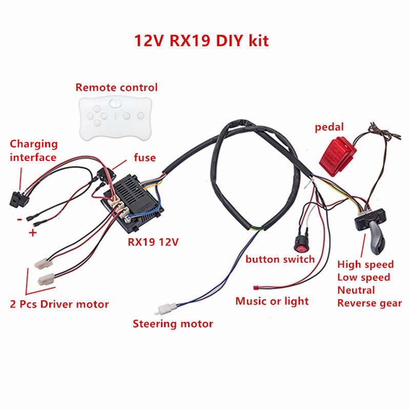 Mobil listrik anak DIY dimodif - Diy Electronics Button ulasan dan harga
