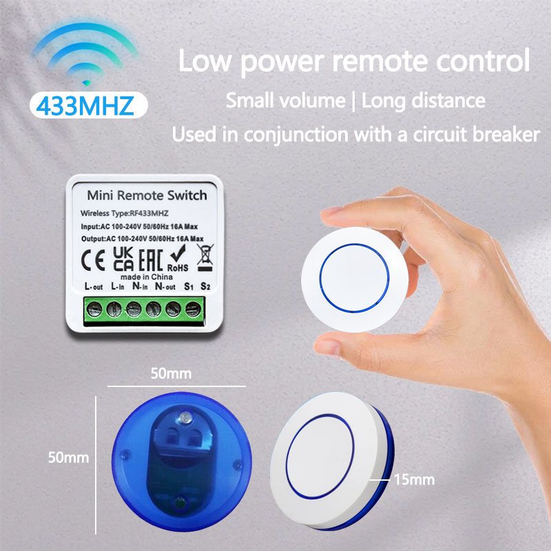 Sakelar Lampu Nirkabel 433HMz  - Diy Electronics Button ulasan dan harga