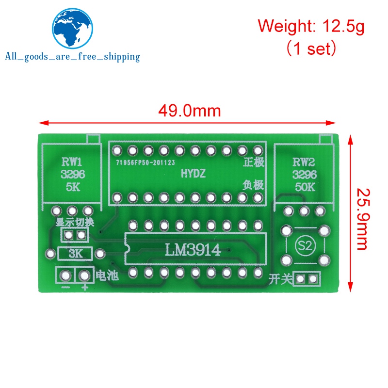 LM3914 10 segmen 3.7V Lithium  - Diy Electronics Test Equipment ulasan dan harga